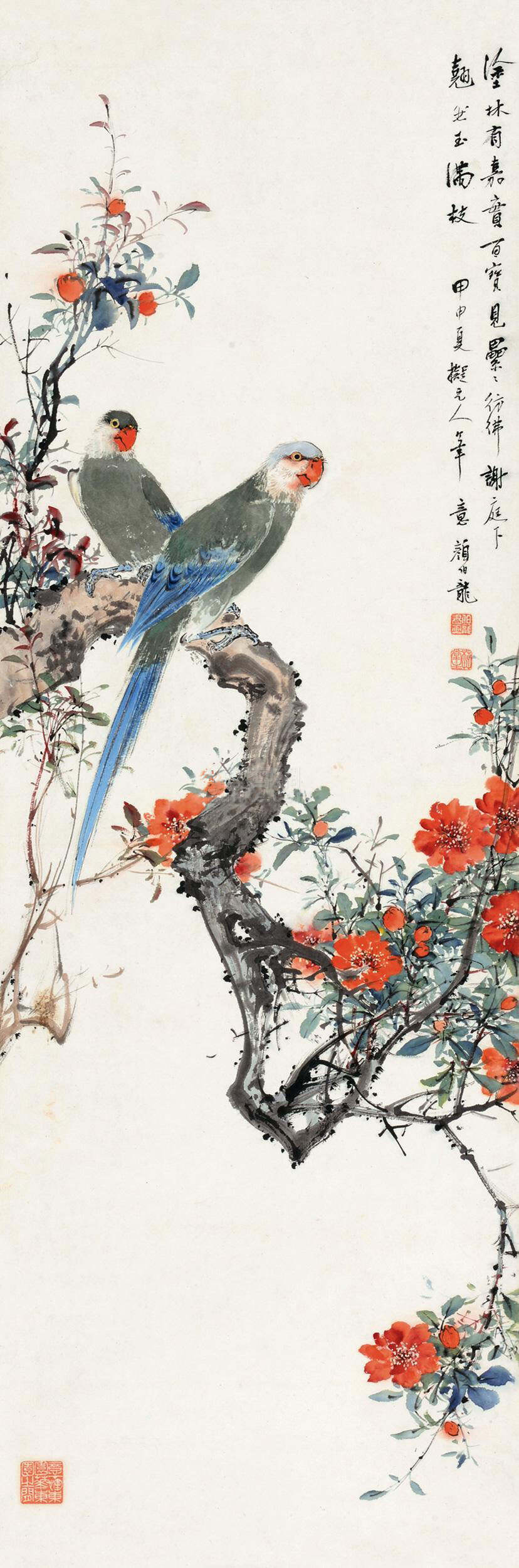 颜伯龙花鸟画拍卖行情深度解析，市场走势与收藏价值探讨