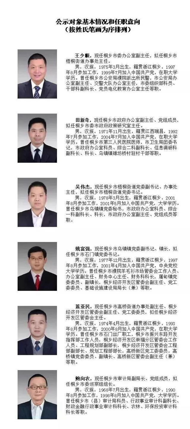 桐乡市干部最新公示，科技共建智慧桐乡，引领未来发展