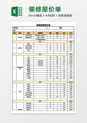最新家装报价单，背景、事件及影响全解析