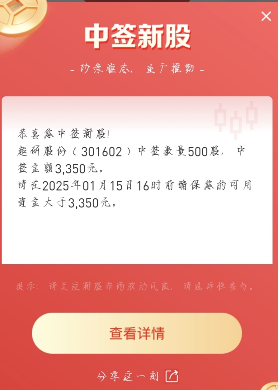 科技引领未来投资体验，最新股票中签资讯速递