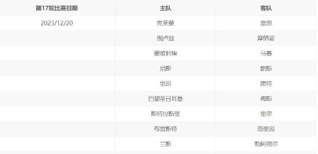 法甲最新赛程，速度与激情的盛宴正式开启！